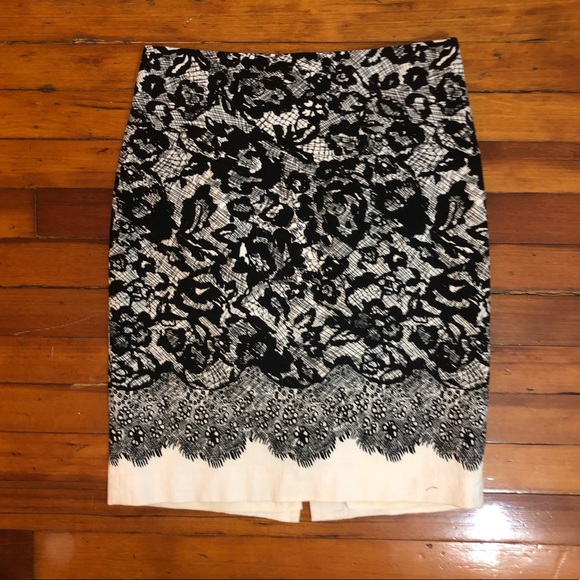 Ann Taylor Loft Floral / Lace Pencil Skirt - Picture 2 of 5